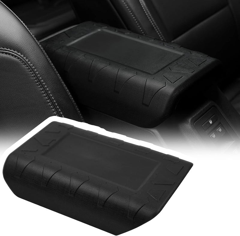 LitMiRaCle Center Console Armrest Cover Applicable to Ford Bronco 2021 2022 2023 2/4 Doors, Waterproof Car Interior Accessories Arm Rest Pad Cover Protector, Black - Image 1